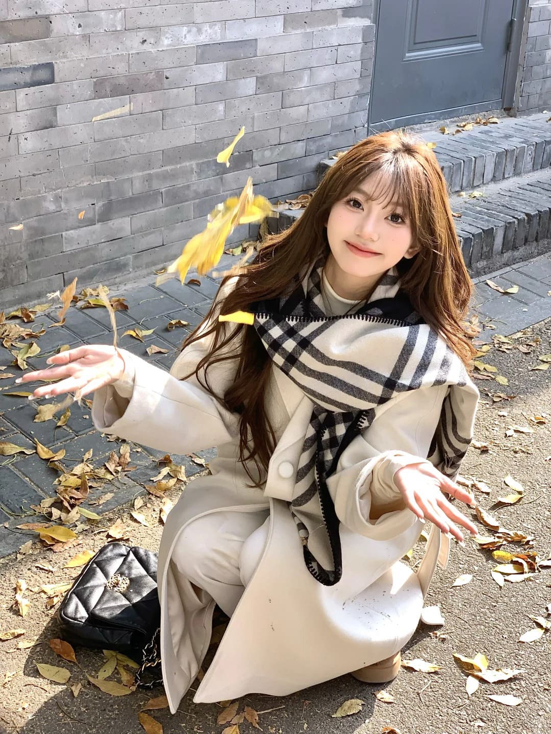 小临川：存一些秋日落叶拍照姿势（1）