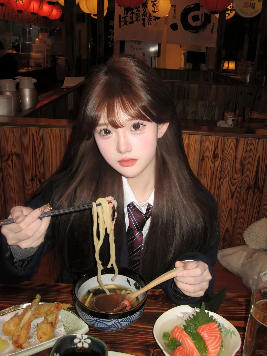 icedoll：穿制服来吃日料啦